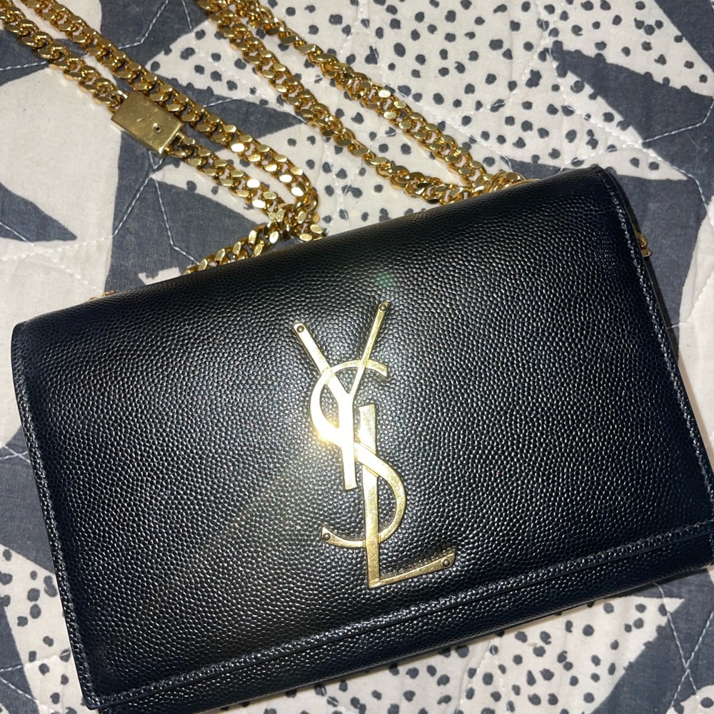 Yves Saint Laurent mini YSL KATE IN GRAIN DE POUDRE EMBOSSED LEATHER